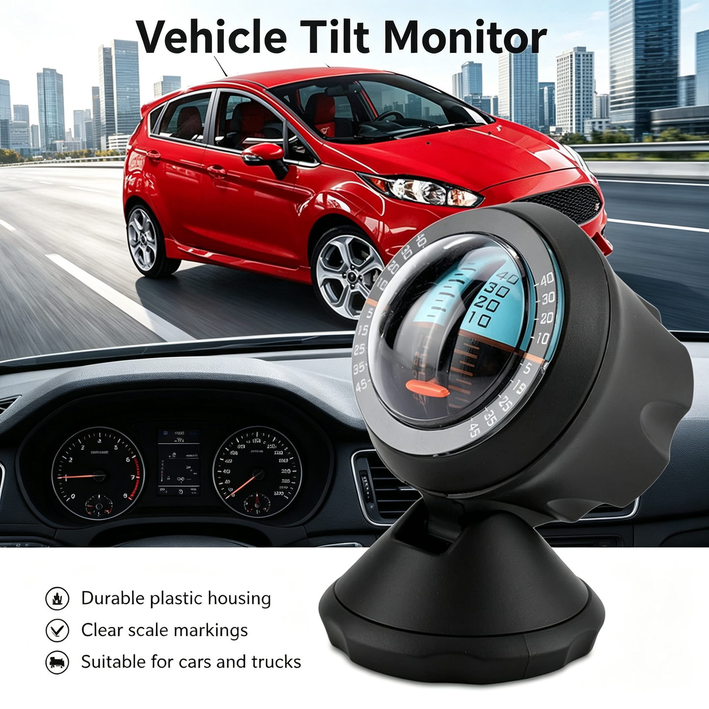 Car Inclinometer Tilt Gauge