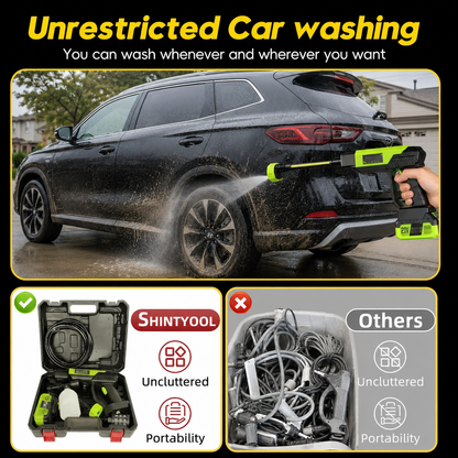 21V Cordless Power Washer + FREE Leaf Blower – 6-in-1 Clean & Dry Kit