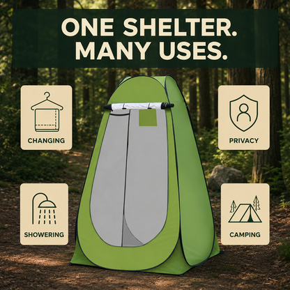 Portable Pop-Up Privacy Tent, 120 × 120 × 185 cm Outdoor Changing &amp; Shower Shelter